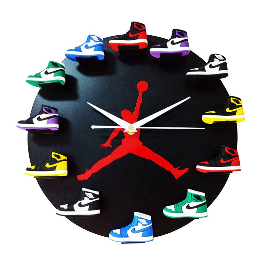 AJ02  Trade Hot Style AJ Clock Basketball Supplies 3D Shoe Model Generation Wall Clock Small Shoes Air Jordan Clock
