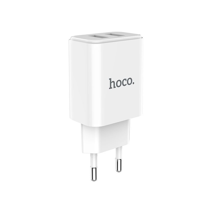 HOCO C62A Victoria Dual Port Fast Charger For 7/7 Plus/6S/6S Plus/6 Plus/6/SE (2020)/ 11/ 11Pro/11ProMax/XsMax,/XR/ XS/X/8/8 Plus/ AirPods/Ipad/Samsung/LG/HTC/Huawei/Moto/xiao MI and More