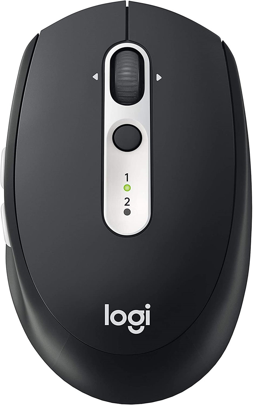Logitech M585 Multi-Device Wireless Mouse – Control and Move Text/Images/Files Between 2 Windows and Apple Mac Computers and Laptops with Bluetooth