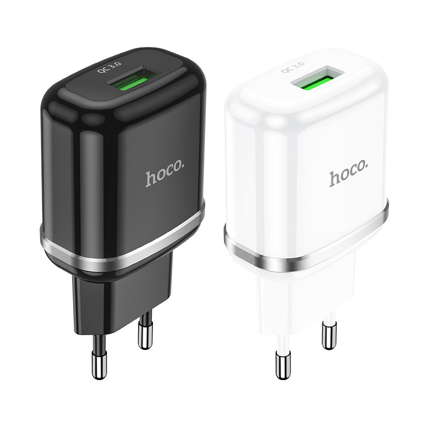 HOCO N3 Special Single Port QC3.0 Fast Charger For 7/7 Plus/6S/6S Plus/6 Plus/6/SE (2020)/ 11/ 11Pro/11ProMax/XsMax,/XR/ XS/X/8/8 Plus/ AirPods/Ipad/Samsung/LG/HTC/Huawei/Moto/xiao MI and More