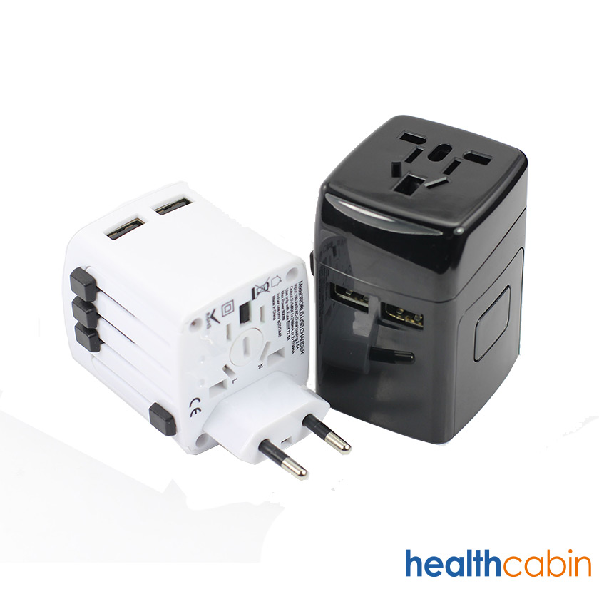 World Travel Adapter with Dual USB charger JY 202USB
