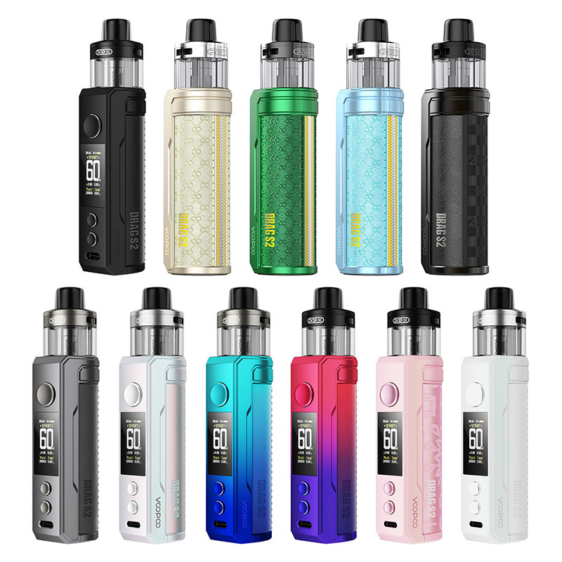 Voopoo Drag S2 60W Box Mod Kit with PnP X Cartridge DTL 2500mAh 5ml, Auto Power Off if no Operation for 10 Minutes