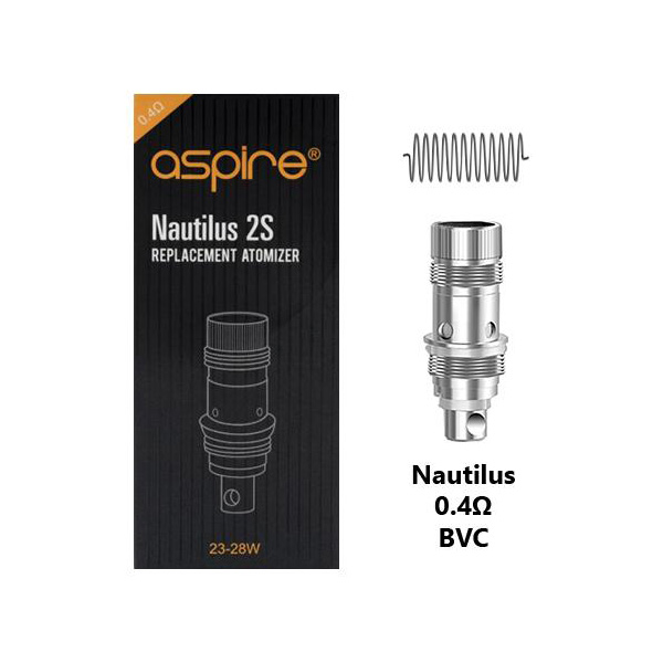 Aspire 0.4ohm Replacement Coils For Aspire Nautilus 2S Tank ,Nautilus 2 ,Nautilus AIO,Nautilus Mini,Nautilus (5pcs/Pack)