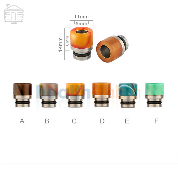 Acrylic & Stainless Colorful 510 Drip Tip (Height: 14mm)
