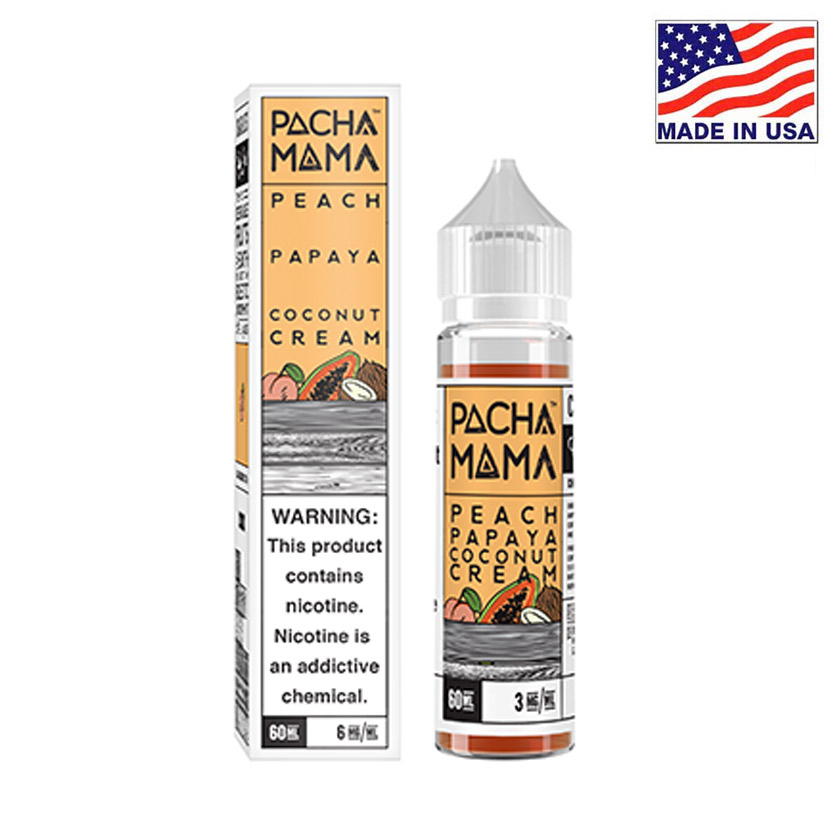 60ml Charlie's Chalk Dust Pacha Mama Peach Papaya Coconut Cream E-liquid