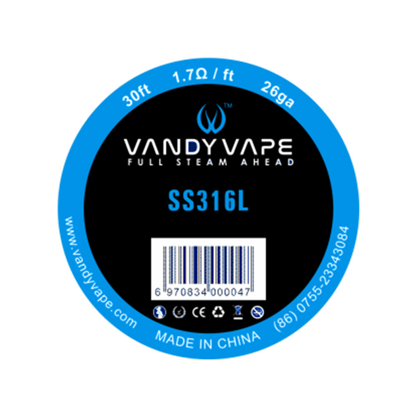 30ft Vandy vape SS316L Wire 26ga