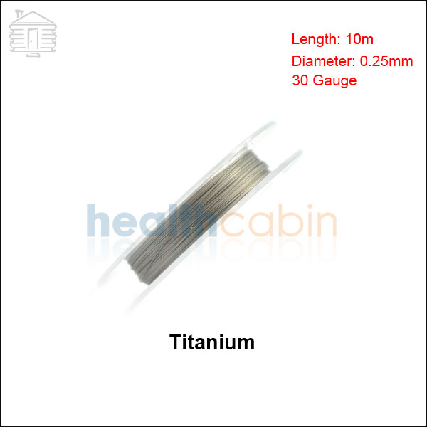 #2 Titanium Heating Resistance Wire 0.25mm/30Ga (10m/Spool)