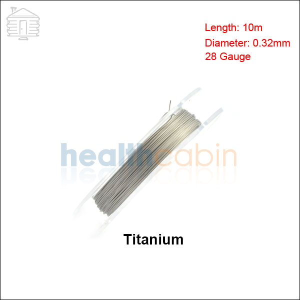 #4 Titanium Heating Resistance Wire 0.32mm/28Ga (10m/Spool)