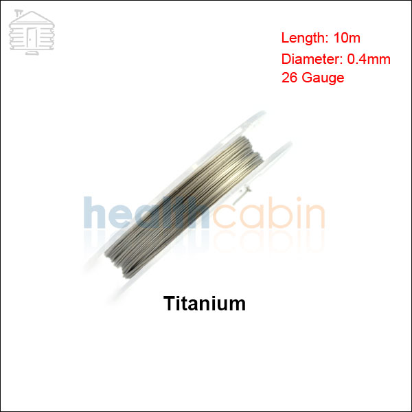 #5 Titanium Heating Resistance Wire 0.40mm/26Ga (10m/Spool)