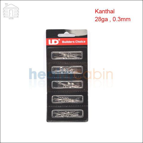 50pc UD Kanthal Prebuilt Coil (28ga,0.3mm)