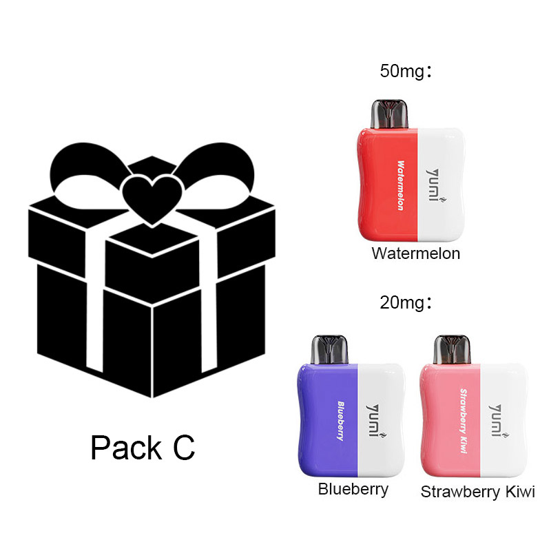[3pcs] YUMI DC5000 Rechargeable Disposable Kit Gift Pack 500mAh 10.5ml