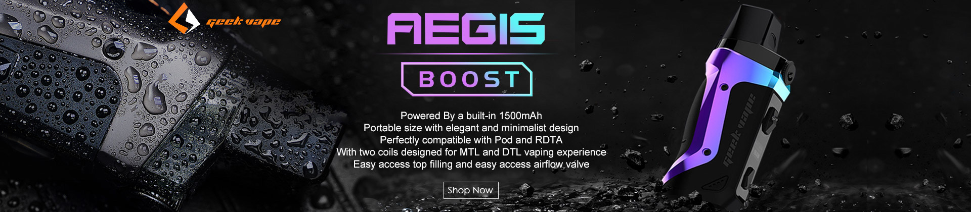 healthcabin - Geekvape Aegis Boost Pod System Kit 1500mAh 3.7ml @ just $33.99