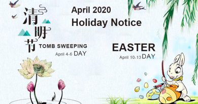 About Holidays in April for HK & SZ Warehouse About Holidays in April for HK & SZ Warehouse