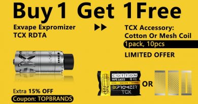Free Gifts for Exvape Expromizer TCX RDTA Exvape TCX RDTA Deal