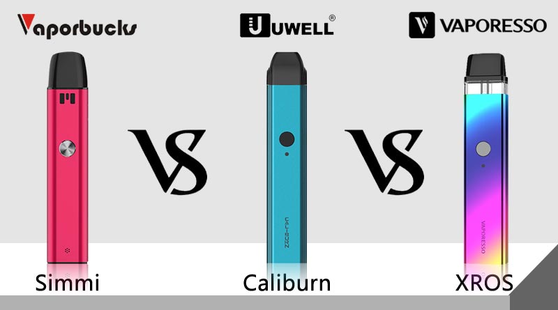 Vaporbucks Simmi vs Caliburn vs XROS