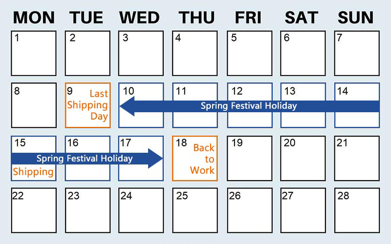CNY Holiday Schedule