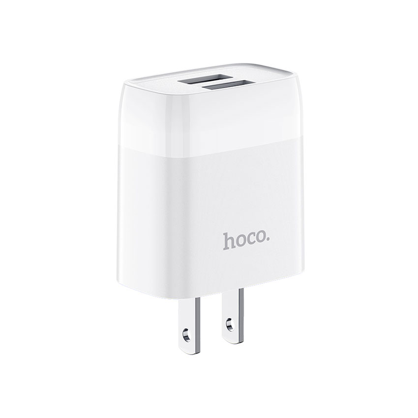 HOCO C73 Glorious Dual Port Fast Charger For 7/7 Plus/6S/6S Plus/6 Plus/6/SE (2020)/ 11/ 11Pro/11ProMax/XsMax,/XR/ XS/X/8/8 Plus/ AirPods/Ipad/Samsung/LG/HTC/Huawei/Moto/xiao MI and More