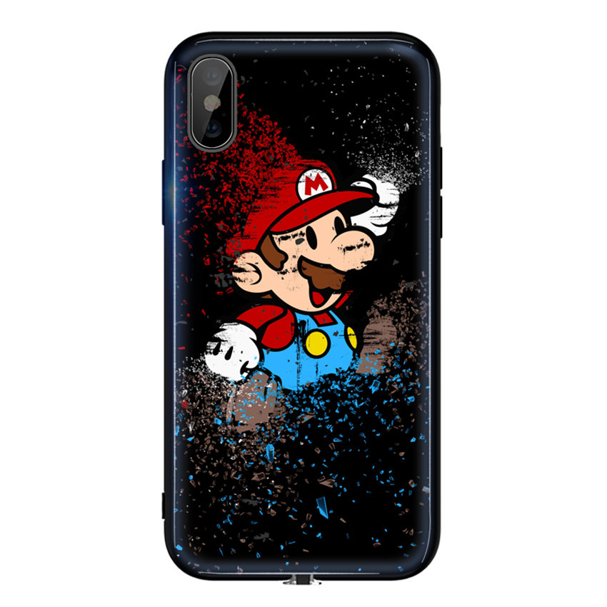 HC C01 Cartoons Colorful Led Smart Acoustic Sensor Glowing Case For 12Mini/12/12Pro/12ProMax/7 Plus/11/11Pro/11ProMax/XsMax/XS/8Plus