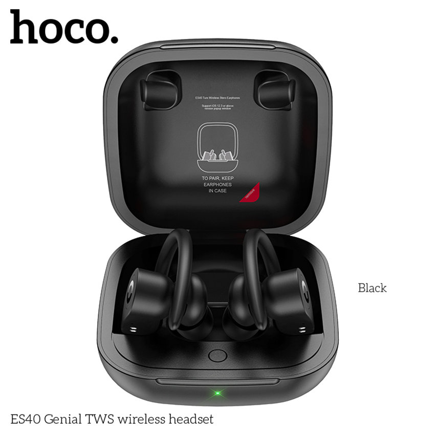 HOCO ES40 Bluetooth 5.0 True Wireless Earbuds With Charging Case Bulit-in Mic Premium Sound With Deep Bass For Sport Running(400mAh)