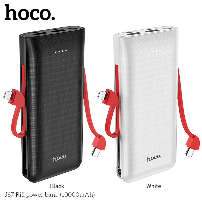 HOCO J67 Mobile Power Supply High Speed Charging For 7/7 Plus/6S/6S Plus/6 Plus/6/SE (2020)/ 11/ 11Pro/11ProMax/XsMax,/XR/ XS/X/8/8 Plus/ AirPods/Ipad/Samsung/LG/HTC/Huawei/Moto/xiao MI and More (Lithium Polymer 10000mAh)