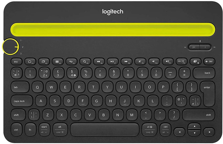 Logitech Bluetooth Multi-Device Keyboard K480 – Black – Works With Windows And Mac Computers Android And iOS Tablets And Smartphones