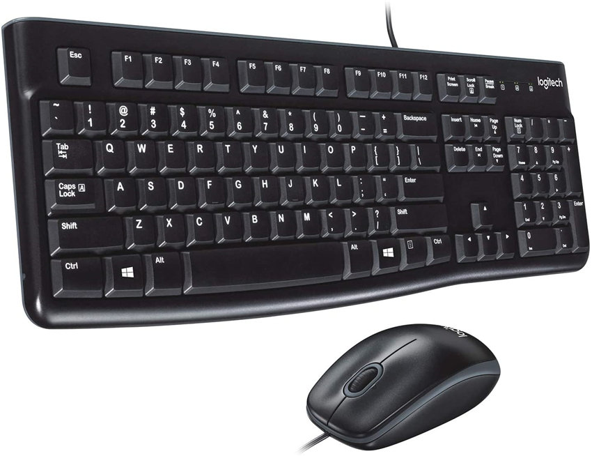 Logitech Desktop MK120 Durable Comfortable USB Mouse and keyboard Combo