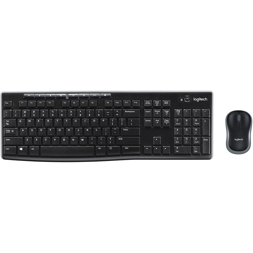 Logitech MK270 Wireless Keyboard and Mouse Combo - Keyboard and Mouse Included 2.4GHz Dropout-Free Connection Long Battery Life (Frustration-Free Packaging)