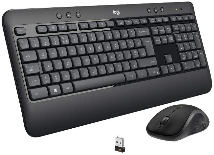 Logitech MK540 Advanced - Keyboard And Mouse Set - Wireless - 2.4 GHz - UK English QWERTY
