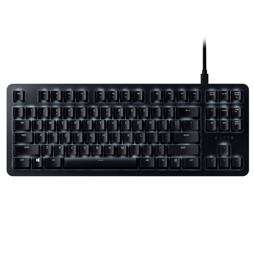 Razer BlackWidow Lite TKL Tenkeyless Mechanical Keyboard : Orange Key Switches - Tactile & Silent - White Individual Key Lighting - Compact Design - Detachable Cable
