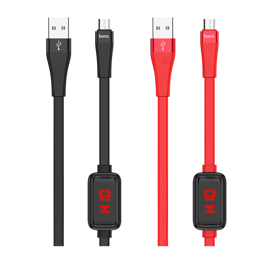 HOCO S4 USB to Micro-USB Charging Data Cable with Timer and Display