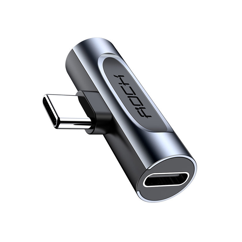 ROCK Lightning/Type C Metal Charge,Audio 2 in 1 Adapter