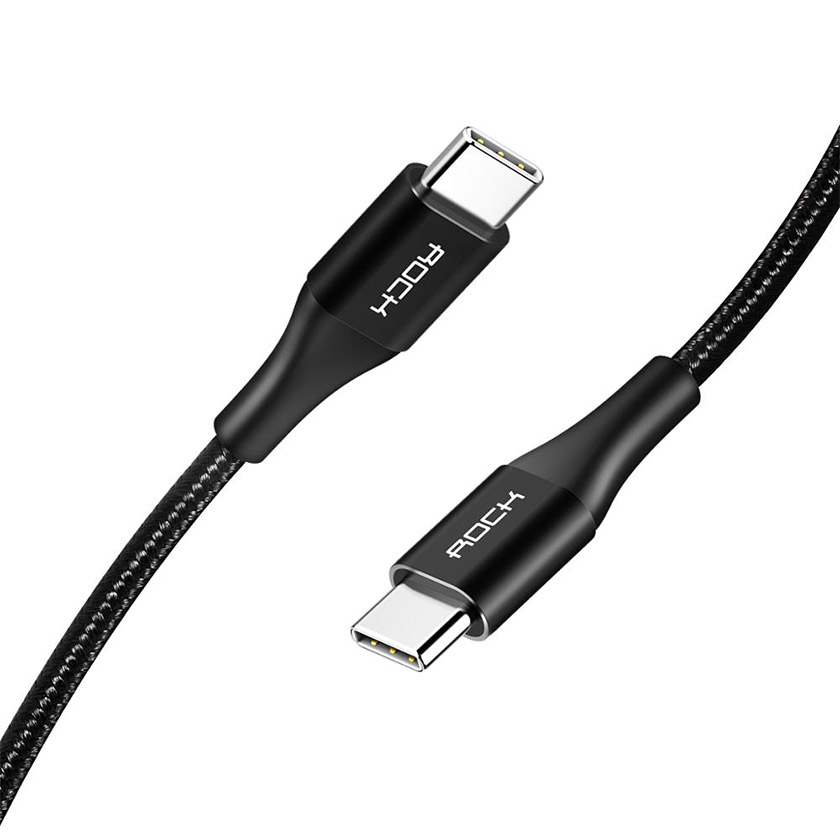 ROCK USB-C to C 3A Metal Charge,Sync Round Cable 100cm/200cm/300cm