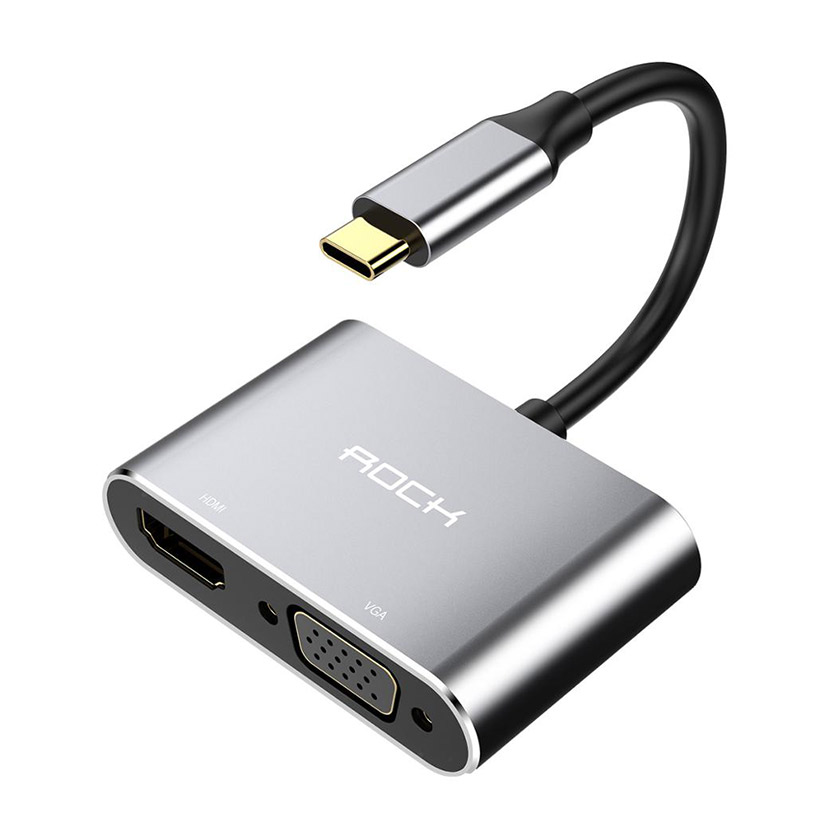 ROCK USB C to HDMI,VGA Converter