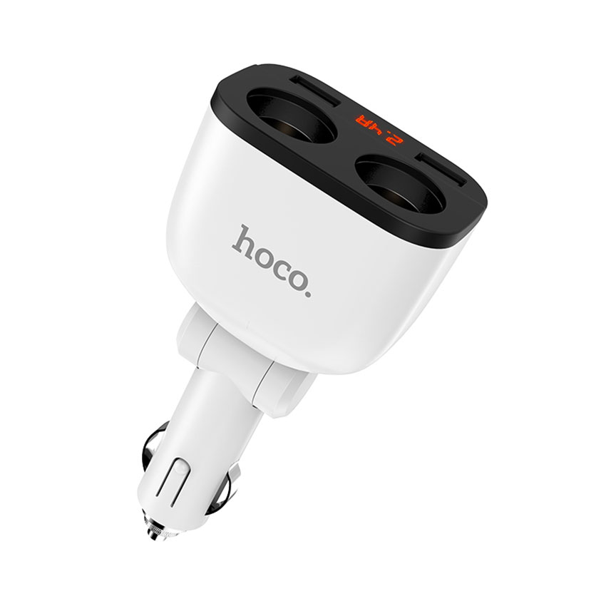 HOCO Z28 Power Ocean Cigarette Lighter In-Car Charger With Digital Display