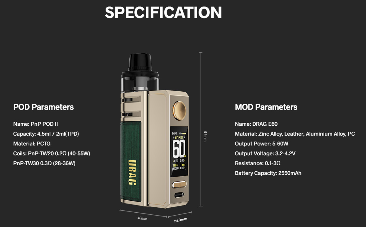 VOOPOO Drag E60 Kit