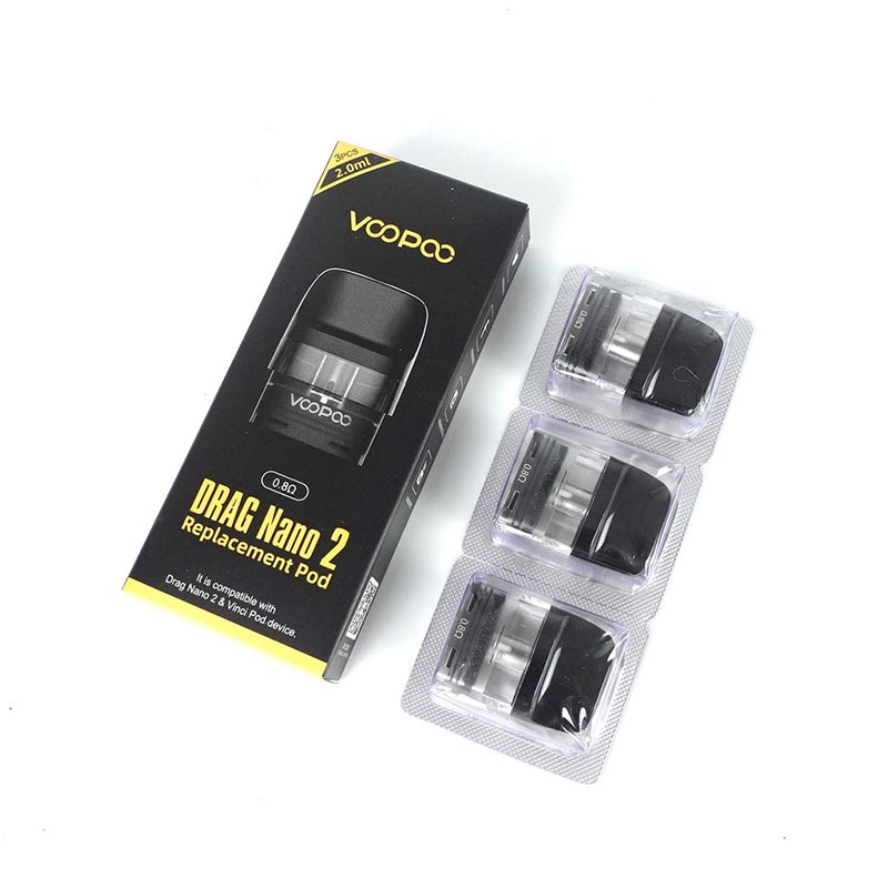 Voopoo Drag Nano 2 Pod Cartridge For Vinci pod kit / Drag Nano 2 Kit / Vinci Pod Royal Edition Kit 2ml / Vinci Q Kit (3pcs/pack)