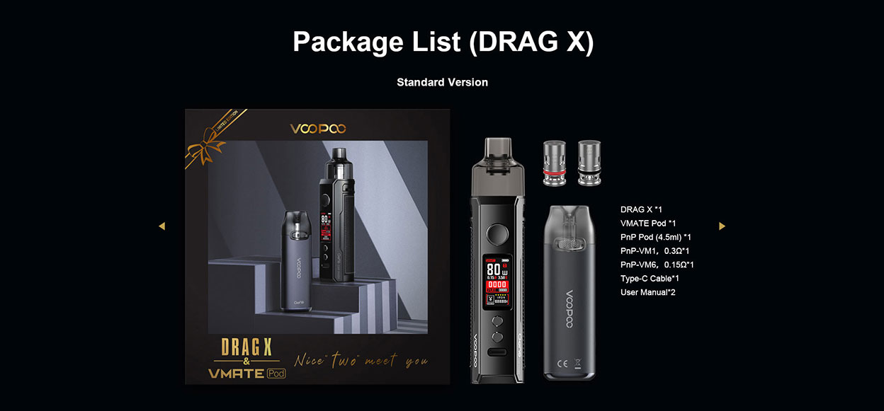 VOOPOO Drag X Vmate