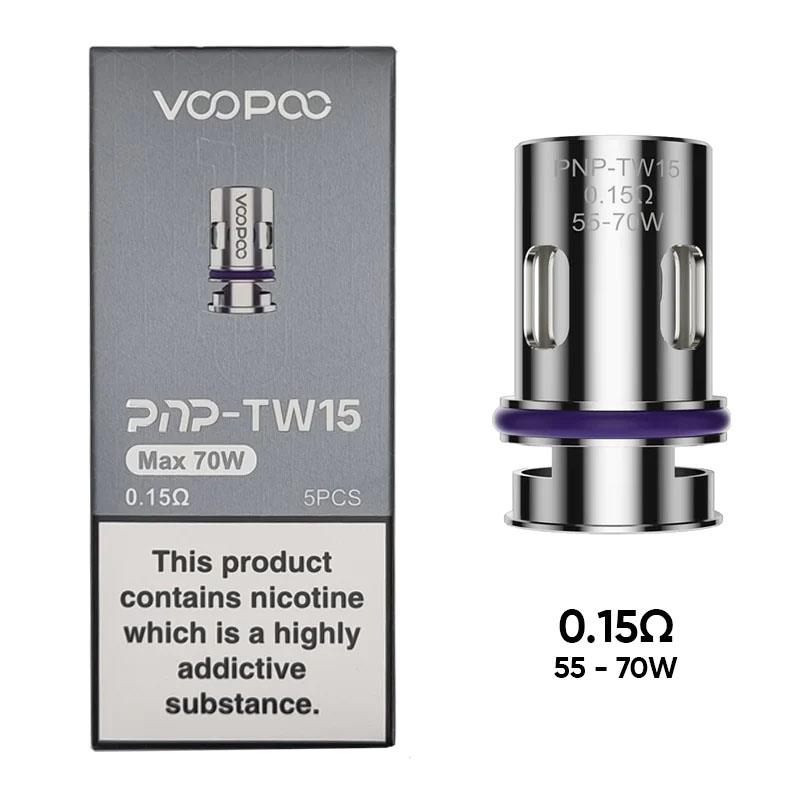 Voopoo PnP Replacement Coils for Drag Baby/Mini/2/S/X,VINCI Series Kit,Argus Pro,PnP 20/22,V.SUIT,Doric 60,Drag E60,Drag H80 S (5Pcs/Pack)