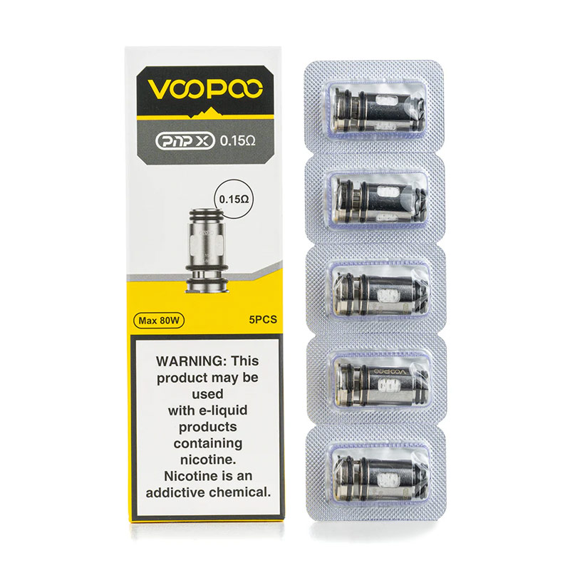 Voopoo PnP X Replacement Coil for Argus Pro 2 Kit / Drag 5 Kit / Uforce-X Tank / Doric 60 Pro /  Drag S2/  Drag X2 / Vinci Spark100 Kit/ UFORCE-X Nano Tank /Vinci E120 Kit  (5pcs/pack)