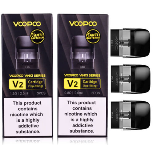 VOOPOO Vinci V2 Pod Cartridge For Vinci pod Kit / Drag Nano 2 Kit / Vinci Pod Royal Edition Kit 2ml / Vinci Q Kit / Drag Nano 2 Nebula Edition Kit / Vinci Pod SE Kit 2ml (3pcs/pack)