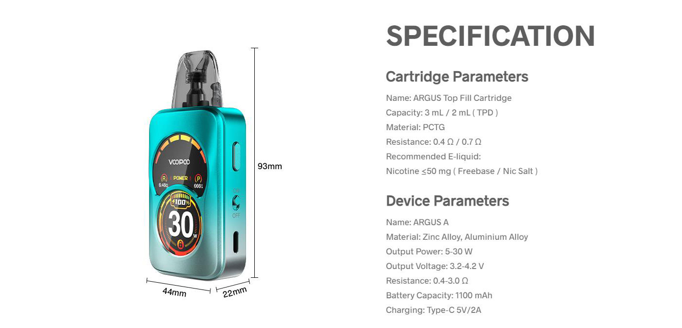 VOOPOO Argus A Pod Sistem Kiti