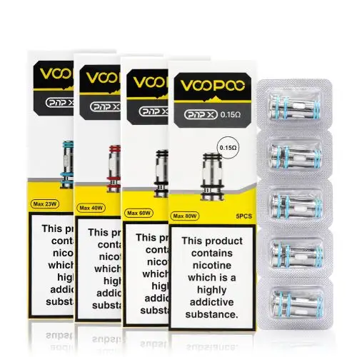 Voopoo PnP X Replacement Coil for Argus Pro 2 Kit / Drag 5 Kit / Uforce-X Tank / Doric 60 Pro /  Drag S2/  Drag X2 / Vinci Spark100 Kit/ UFORCE-X Nano Tank /Vinci E120 Kit  (5pcs/pack)
