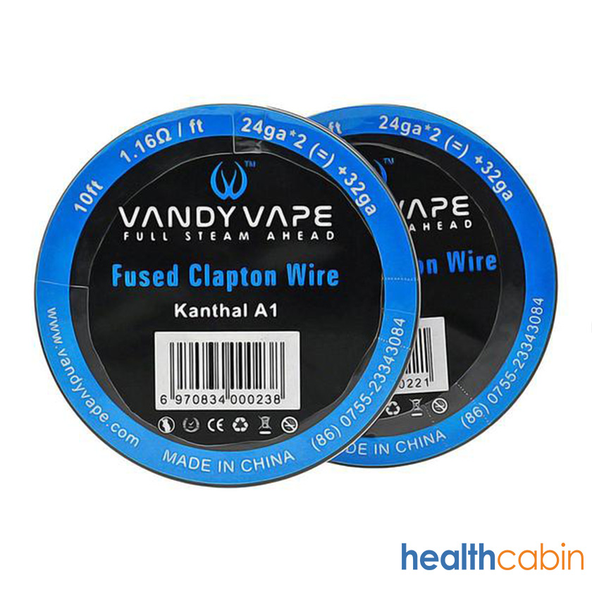 10ft Vandy vape Kanthal A1 Fused Clapton Wire 24ga*2(=)+32ga (1.16ohm/ft)