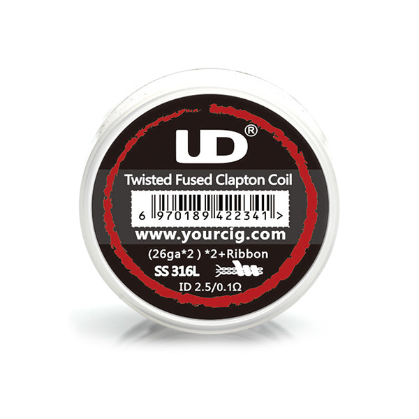 UD SS 316L Twisted SS 316L Fuse Clapton Coil (26Ga*2)*2+Ribbon