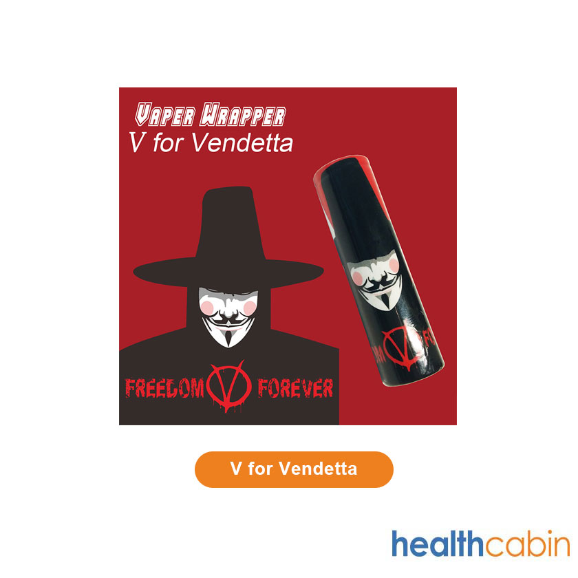 18650 Battery Wrapper With V for Vendetta