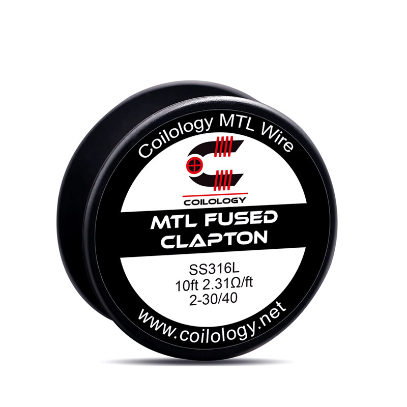 10ft Coilology MTL Fused Clapton SS316L Spools Wire 30/40 2.31ohm/ft