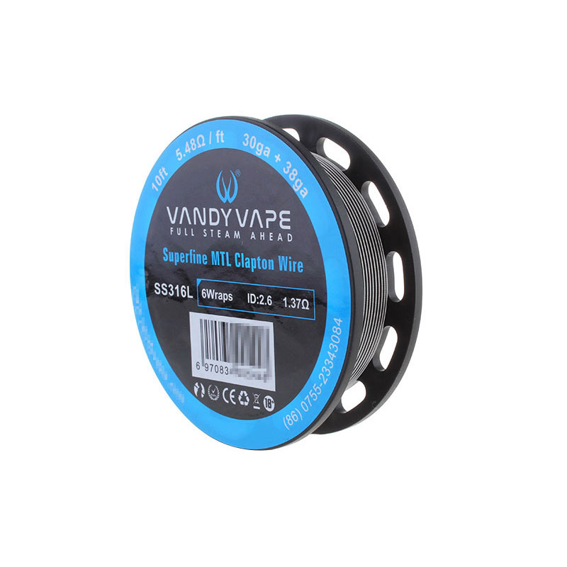 10ft Vandy Vape Superfine MTL Clapton Wire