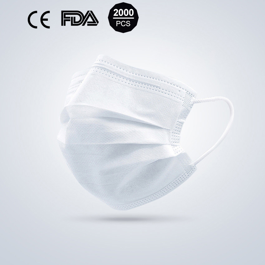 2000Pcs KingYLin White Disposable Protective Mask with CN & FDA Certification