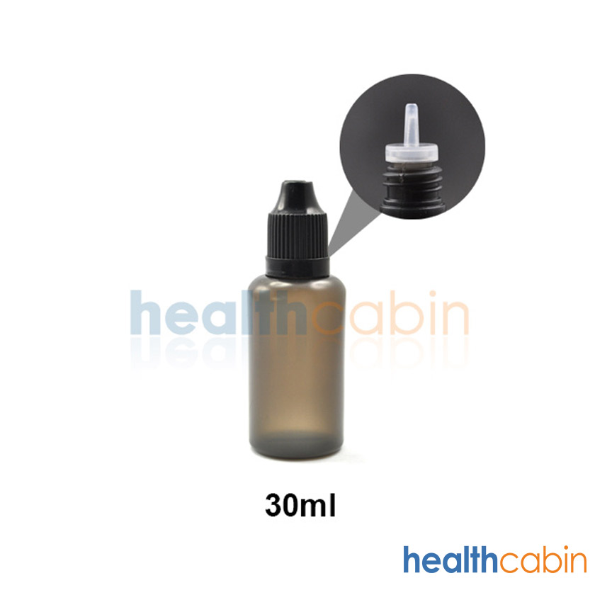 10Pcs 30ml PE Black Empty Dropper Bottle With Long Tip for E-liquid