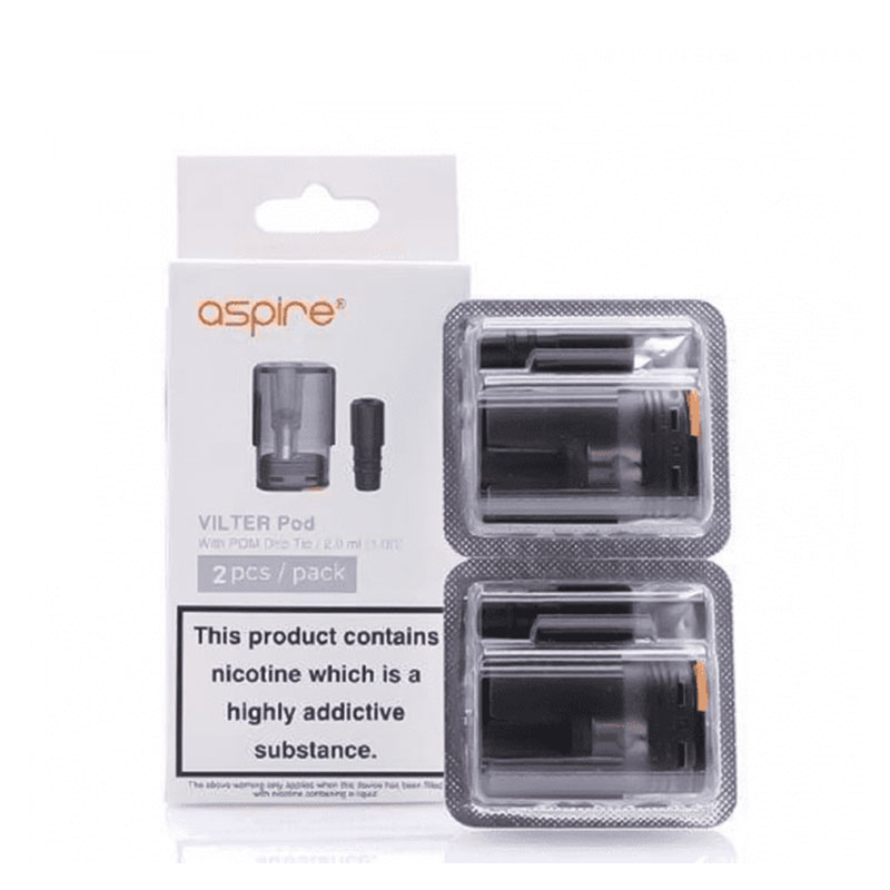 Aspire Cartridge 2ml For Vilter Pod Kit & Vilter Pro Pod Kit & Vilter S Pod Kit (2pcs/Pack)